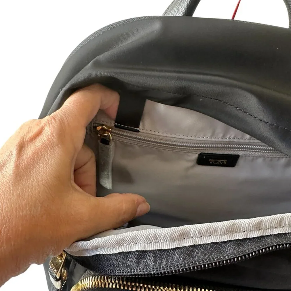 Tumi Halsey Backpack - Black/Gold - NWT - Picture 8 of 10